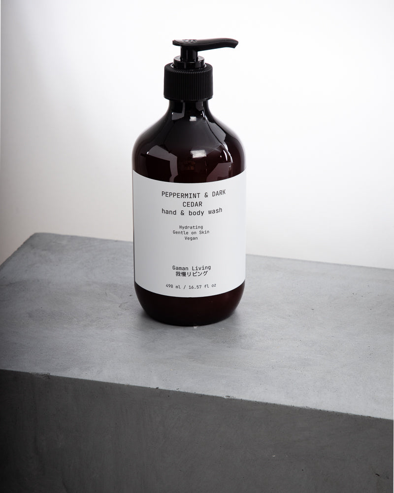 Hand & Body Wash, Peppermint & Dark Cedar